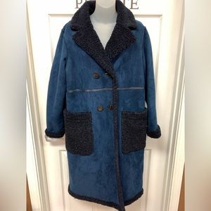 Zara Woman Outerwear Autumn/Winter blue/black S double breasted two pockets